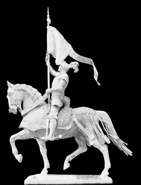 骑着马的将士雕像图片