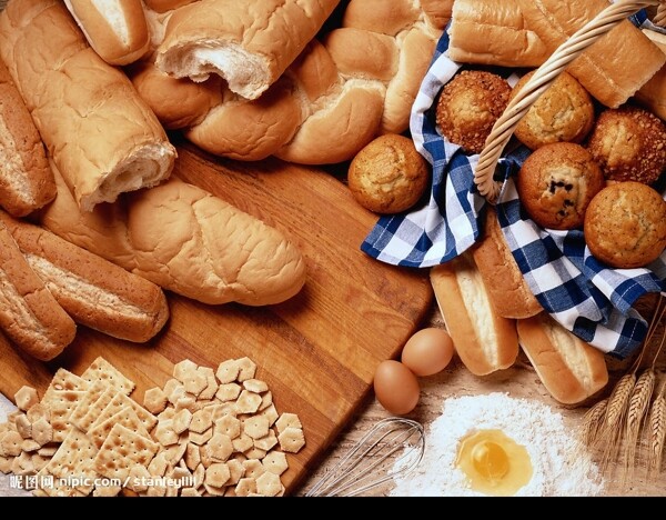 法式长棍面包饼干图片