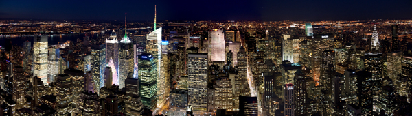 繁华的纽约都市夜景图片