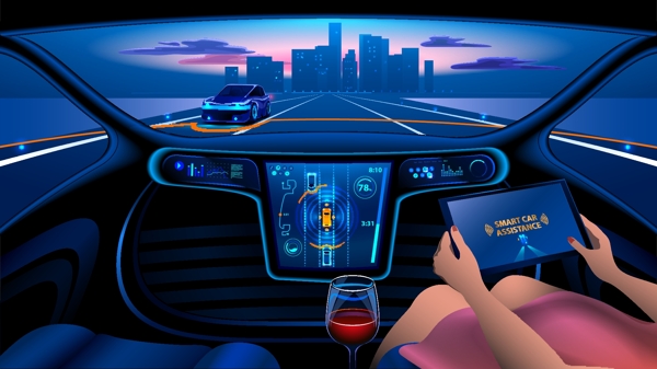 蓝色科技自主智能自动驾驶