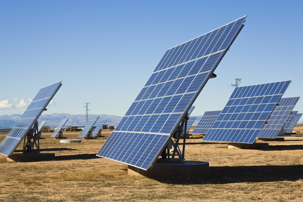 太阳能发电站摄影图片