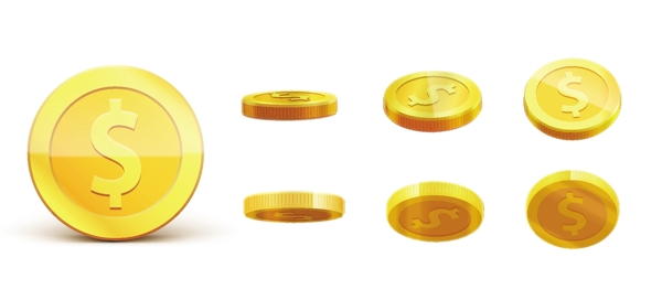 金幣素材矢量文件