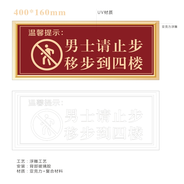 男士止步vi導(dǎo)視