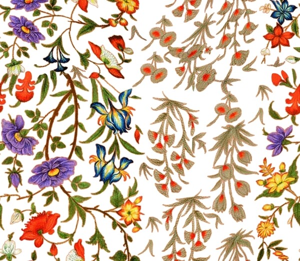 数码印花大牌花高清乱花