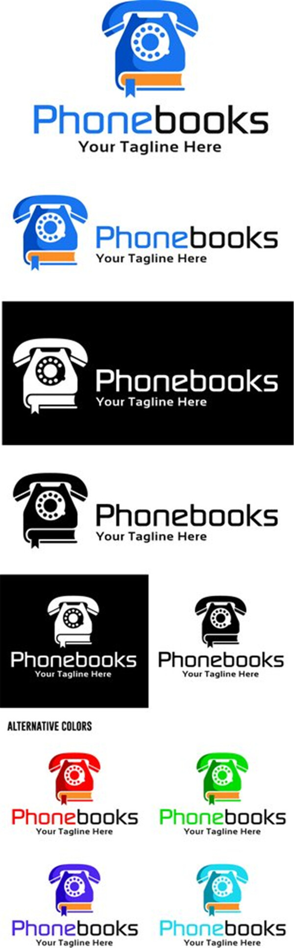 创意书本电话标志图片