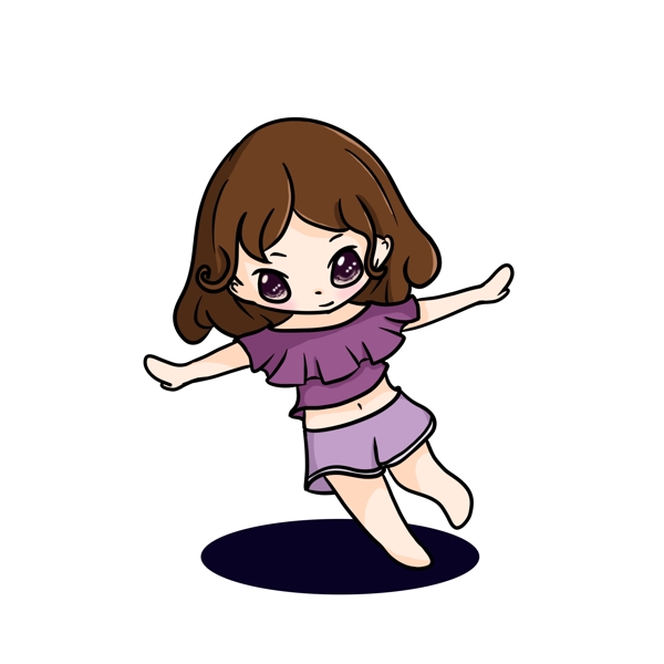 Q版女生元素可商用