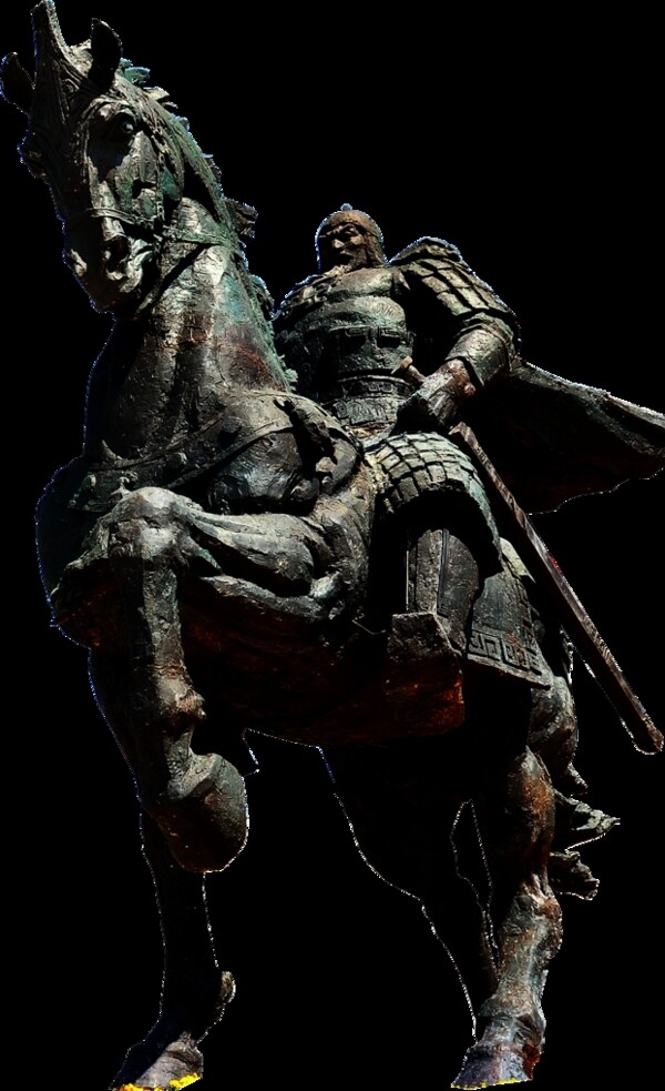 西楚霸王骑马雕像图片