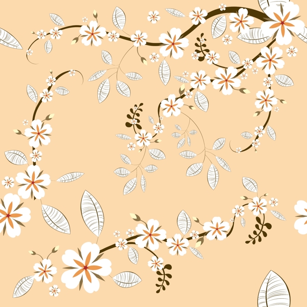 無縫背景花