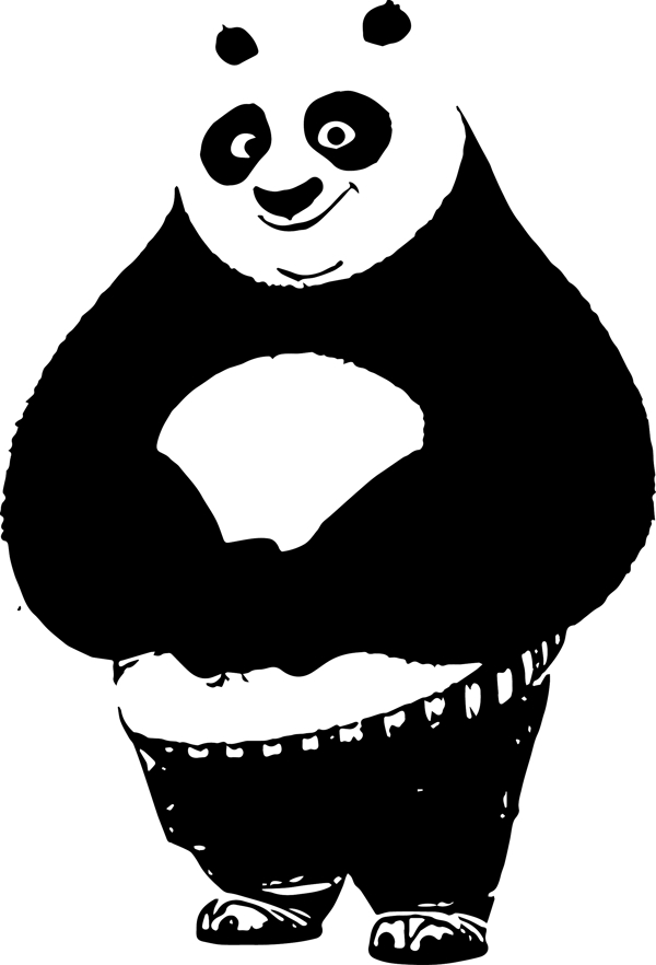 黑色功夫熊猫图片