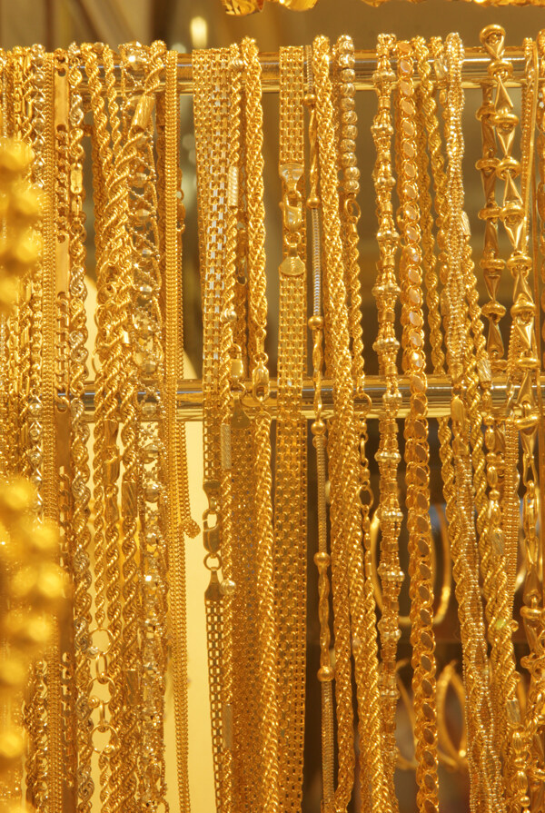 黄金项链首饰图片