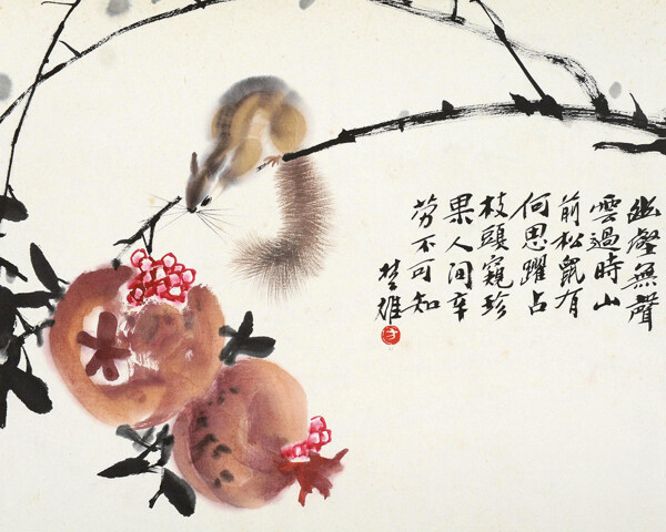 山前松鼠有何思圖片