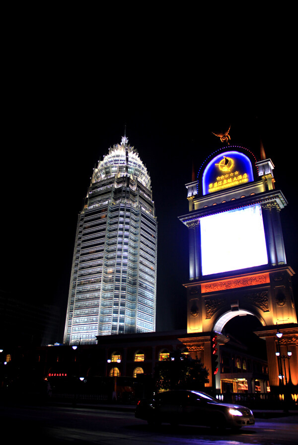 华盛江泉五星级酒店夜景图片