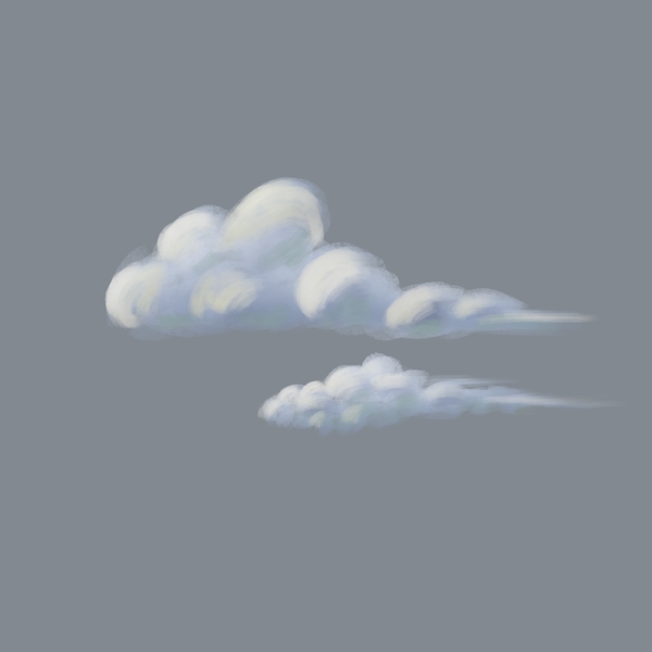 手绘云朵可商用元素手绘