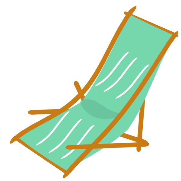 绿色沙滩户外躺椅