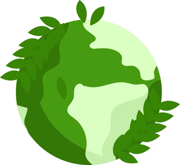 绿色节能环保地球插画