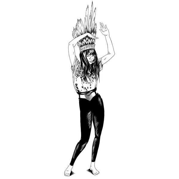 位圖人物女人色彩黑色免費素材