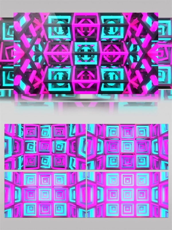 紫色光束方块动态视频素材