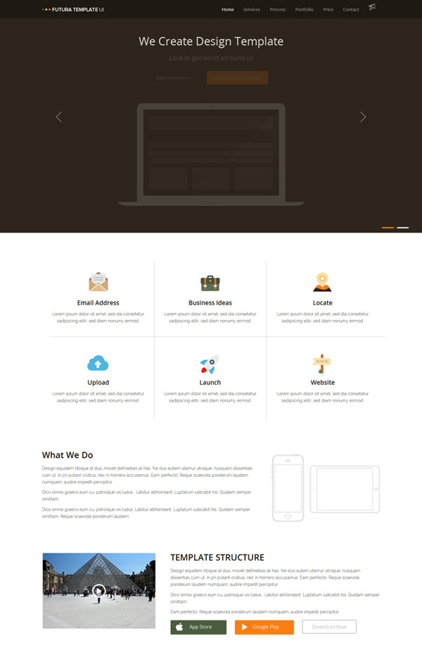 电子产品网站的HTML模板Futara