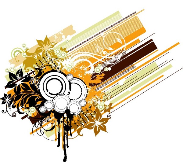 歐美花紋8090矢量CDR