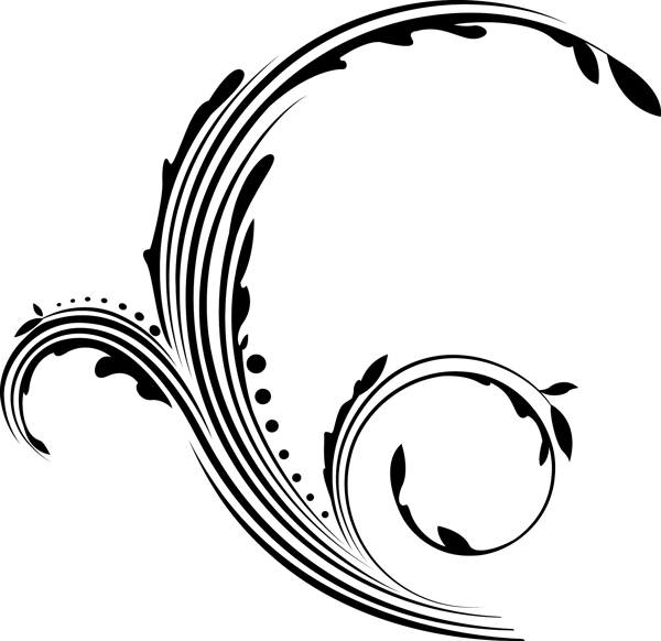 矢量花卉渦流