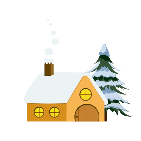 冬季雪屋小清新设计可商用元素