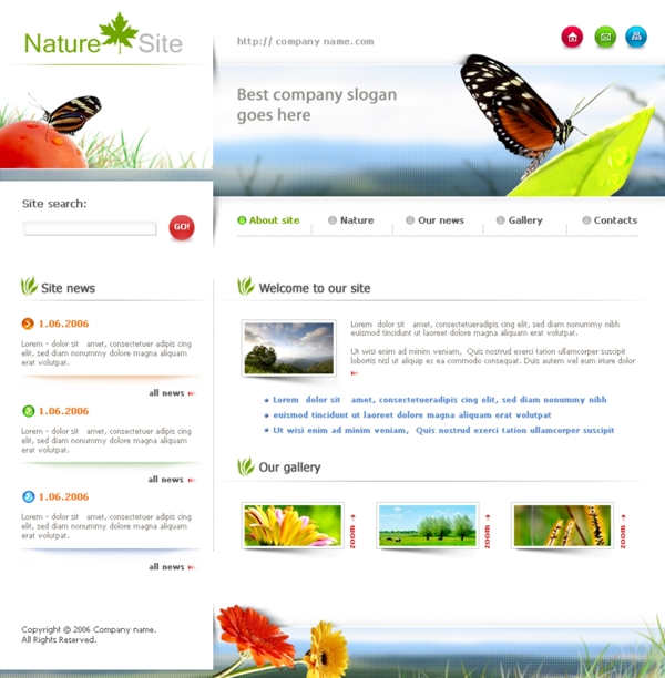 大自然素材网页模板