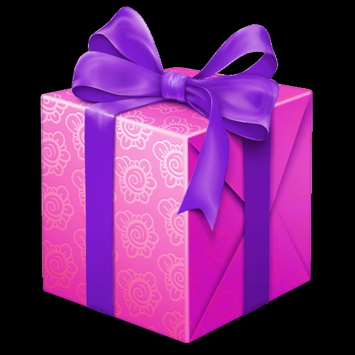 紫色包装礼品盒素材图片
