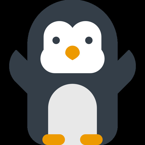 企鹅动物标志图形图标装饰素材