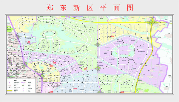 地图平面图郑东新区