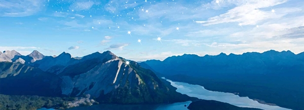 小清新簡約唯美山水大方商務(wù)水墨背景