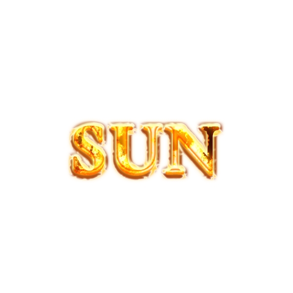 明亮的太阳简单字体
