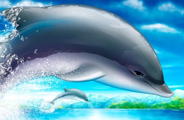 海洋跳躍的海豚PSD分層