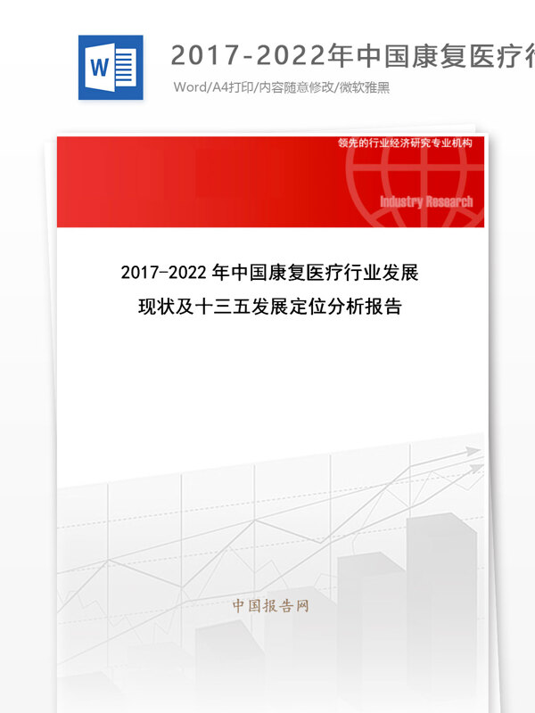 20172022年中国康复医疗行业发展现状及十三五发展定位分析报告目录