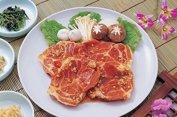 日韩料理调味猪排图片