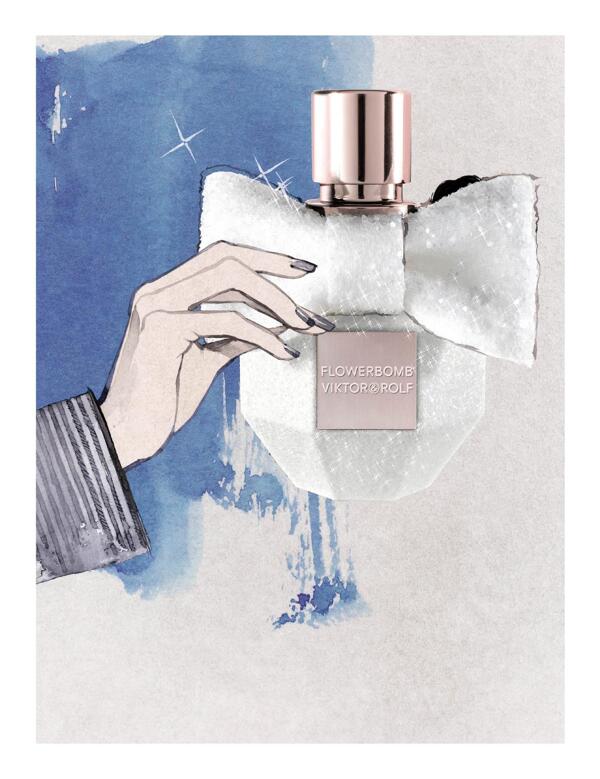 白色蝴蝶结香水瓶设计图