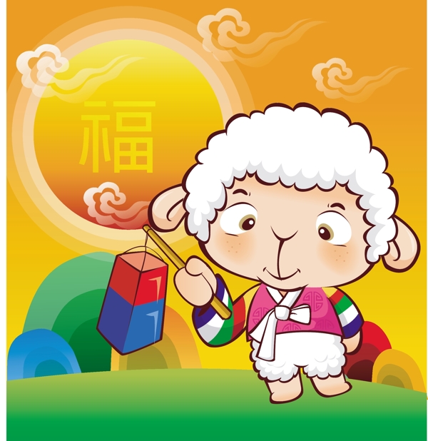 卡通羊图片
