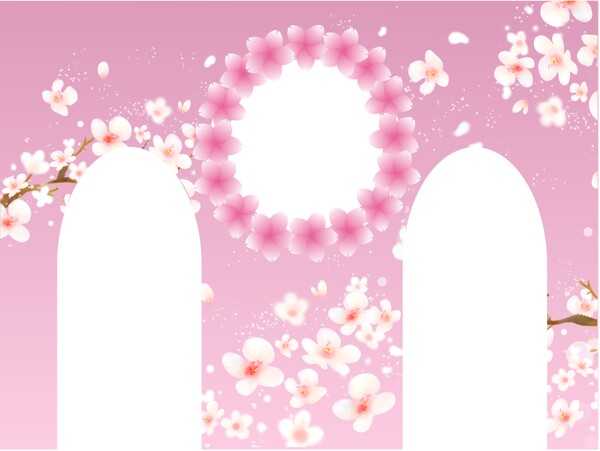 婚禮迎賓區(qū)KT板櫻花