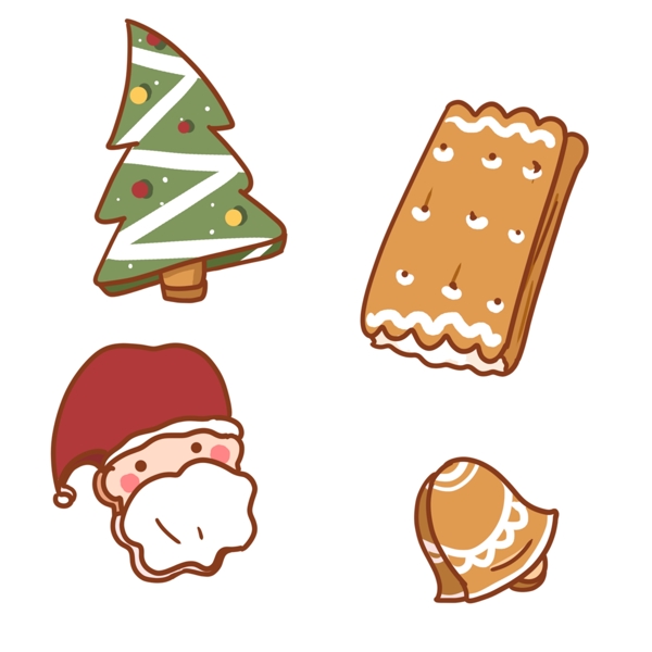 圣诞姜饼的材料和插图