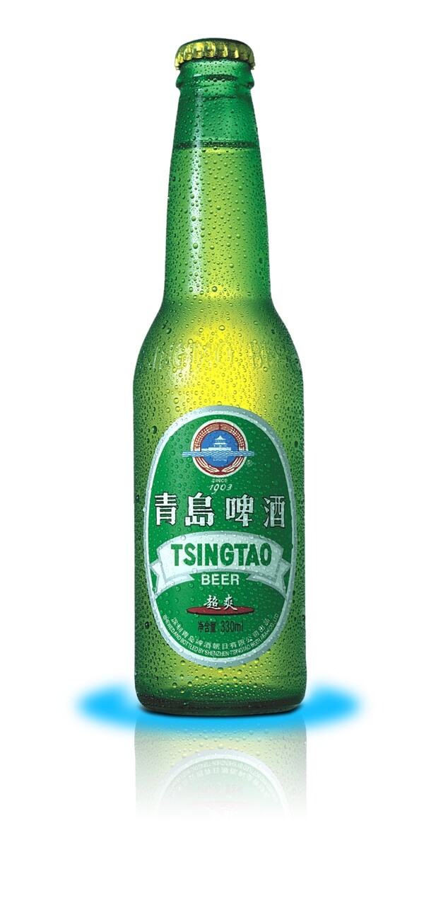 青岛啤酒瓶子图片