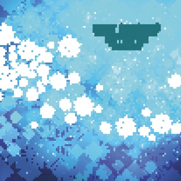 藍(lán)色背景與雪花的圣誕節(jié)