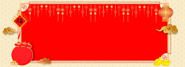 红金色传统中国风底纹背景