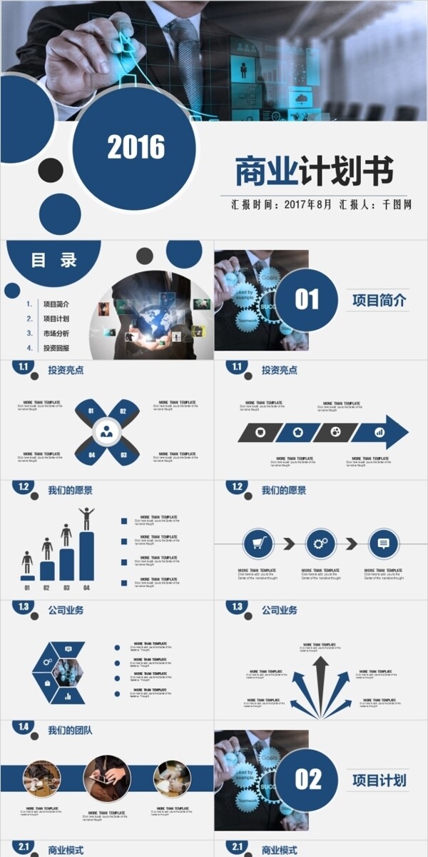 商業(yè)計劃書ppt模板