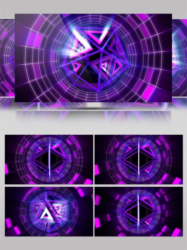 紫色水晶光束动态视频素材