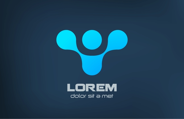 潮流藍色標志LOGO圖標