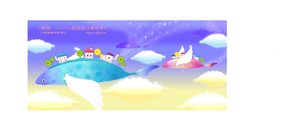 夢幻風景HanMaker韓國設計素材庫背景花紋底紋抽象線條