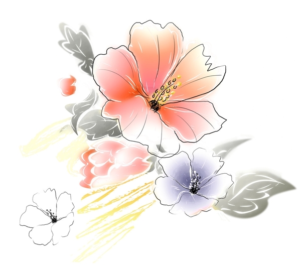 水彩花圖片