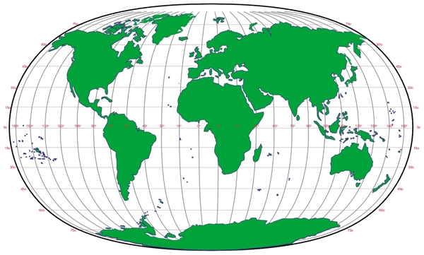 世界地图的免费矢量