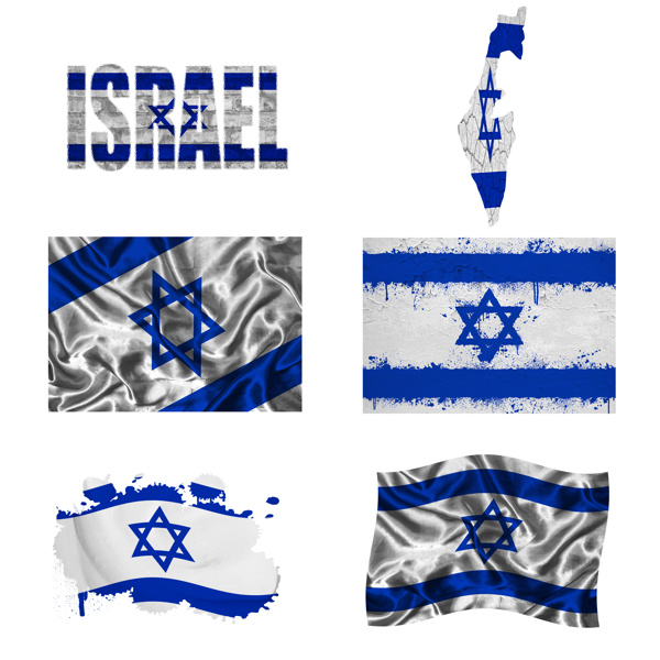 以色列国旗地图图片