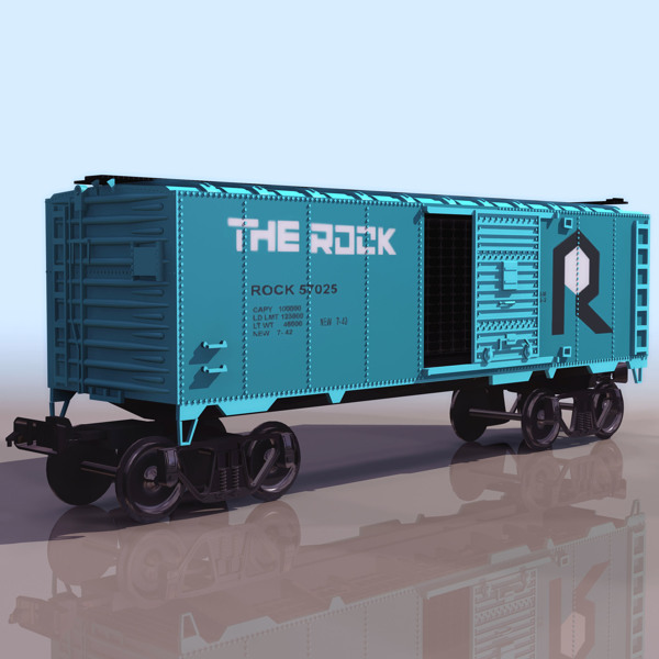 火車貨柜車箱3D模型