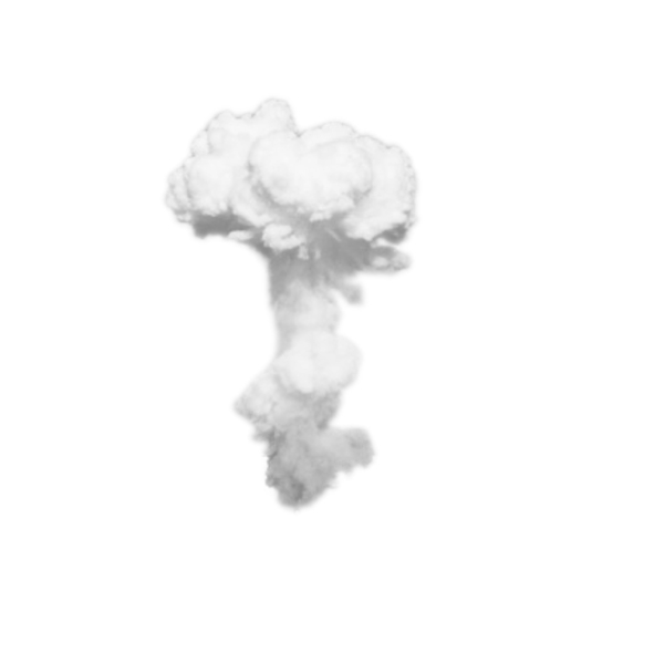 白色的壮丽蘑菇云